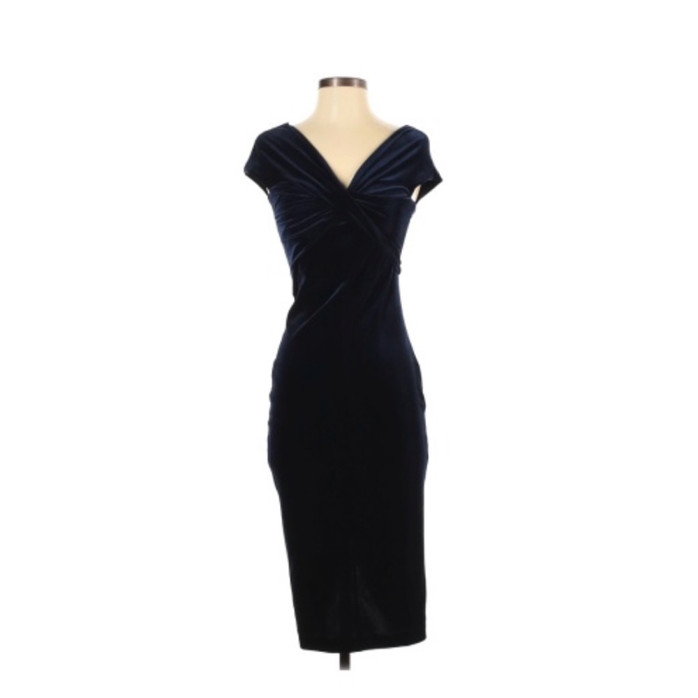 Zara Velvet Off-Shoulder Dress